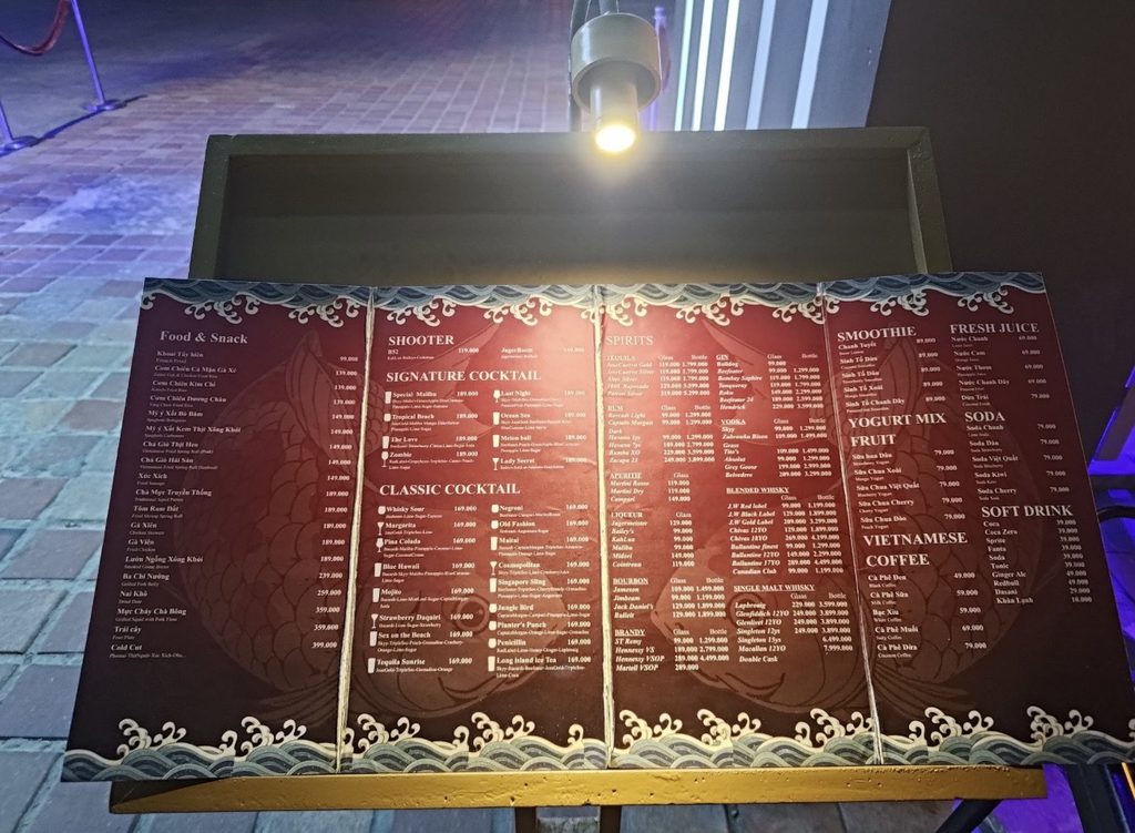 Malibu Beach Clubのメニュー
